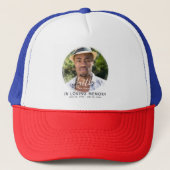 In Love Memory Modern Custom Foto Memorial Truckerkappe (Vorderseite)