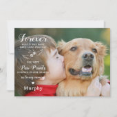 In Love Memory Modern Custom Foto Pet Memorial Dankeskarte (Vorderseite)