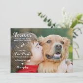In Love Memory Modern Custom Foto Pet Memorial Dankeskarte (Stehend Vorderseite)