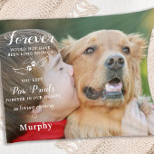 In Love Memory Modern Custom Foto Pet Memorial Fleecedecke