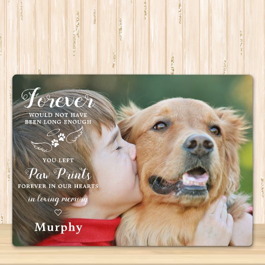 In Love Memory Modern Custom Foto Pet Memorial Fotoplatte