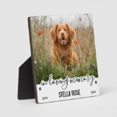 In Love Memory Modern Keepake Pet Memorial Fotoplatte (Vorderseite)