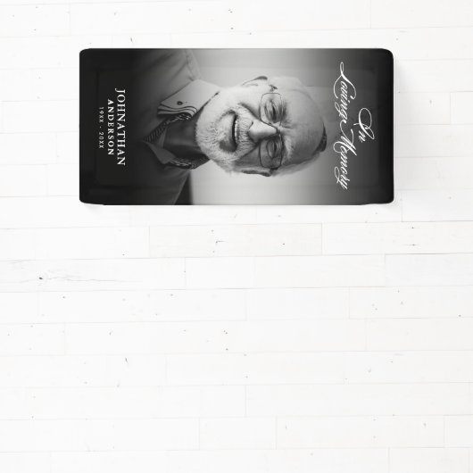 In Love Memory Modern Memorial/Beerdigung Foto Banner (InSitu)