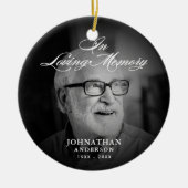 In Love Memory Modern Memorial Keepake Foto Keramik Ornament (Vorne)