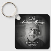 In Love Memory Modern Memorial Keepake Foto Schlüsselanhänger (Vorderseite)