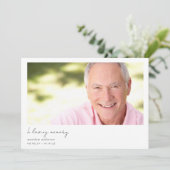 In Love Memory Modern Minimal Foto Bereavement Dankeskarte (Stehend Vorderseite)