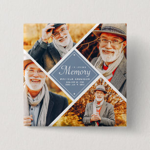 In Love Memory Modern Multi Foto Template Button
