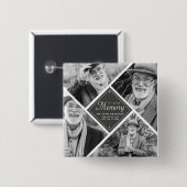 In Love Memory Modern Multi Foto Template Button (Vorne & Hinten)