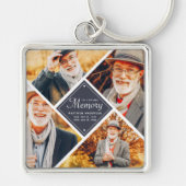 In Love Memory Modern Multi Foto Template Schlüsselanhänger (Vorne)