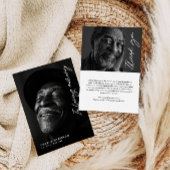 In Love Memory Modern Script 2-Foto Beerdigung Dankeskarte