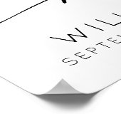 In Love Memory Modern Script Foto Beerdigung Poster (Ecke)