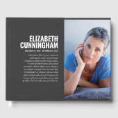 In Love Memory Modern Simple Foto Memorial Gästebuch (Vorderseite)