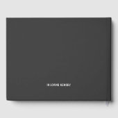 In Love Memory Modern Simple Foto Memorial Gästebuch (Rückseite)