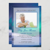 In Love Memory Modern Starry Night Beerdigung Foto Einladung (Vorne/Hinten)