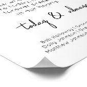 In Love Memory Modern Wedding Memorial Gedächtnis Poster (Ecke)