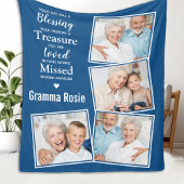 In Love Memory Moderne Gray Foto Collage Fleecedecke