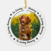 In Love Memory Moderne Hunde Foto Pet Memorial Keramik Ornament (Vorne)