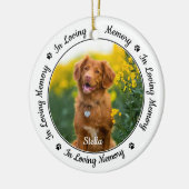In Love Memory Moderne Hunde Foto Pet Memorial Keramik Ornament (Links)