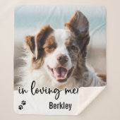 In Love Memory Moderne Hunde Foto Pet Memorial Sherpadecke (Vorderseite)
