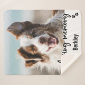 In Love Memory Moderne Hunde Foto Pet Memorial Sherpadecke (Vorderseite (Horizontal))