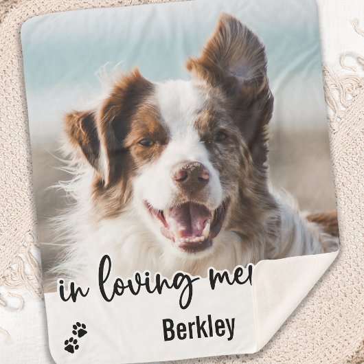 In Love Memory Moderne Hunde Foto Pet Memorial Sherpadecke