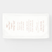 "In Love Memory" Moderne, Kalligrafie, Hochzeit Banner (Horizontal)