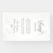 "In Love Memory" Moderne, Kalligrafie, Hochzeit Banner (Horizontal)
