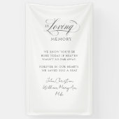 "In Love Memory" Moderne, Kalligrafie, Hochzeit Banner (Vertikal)