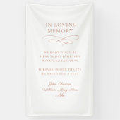 "In Love Memory" Moderne, Kalligrafie, Hochzeit Banner (Vertikal)