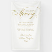 "In Love Memory" Moderne, Kalligrafie, Hochzeit Banner (Vertikal)