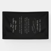 "In Love Memory" Moderne, Kalligrafie, Hochzeit Banner (Horizontal)