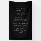 "In Love Memory" Moderne, Kalligrafie, Hochzeit Banner (Vertikal)