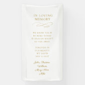 "In Love Memory" Moderne, Kalligrafie, Hochzeit Banner (Vertikal)