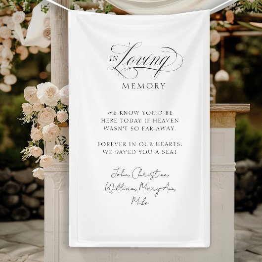 "In Love Memory" Moderne, Kalligrafie, Hochzeit Banner