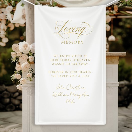 "In Love Memory" Moderne, Kalligrafie, Hochzeit Banner