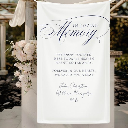 "In Love Memory" Moderne, Kalligrafie, Hochzeit Banner