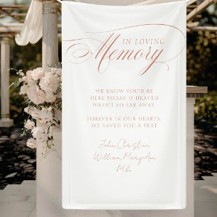 "In Love Memory" Moderne, Kalligrafie, Hochzeit Banner