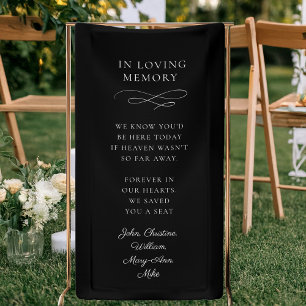 "In Love Memory" Moderne, Kalligrafie, Hochzeit Banner