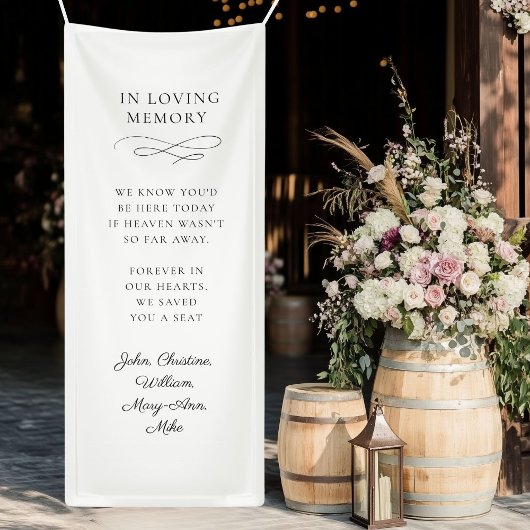 "In Love Memory" Moderne, Kalligrafie, Hochzeit Banner