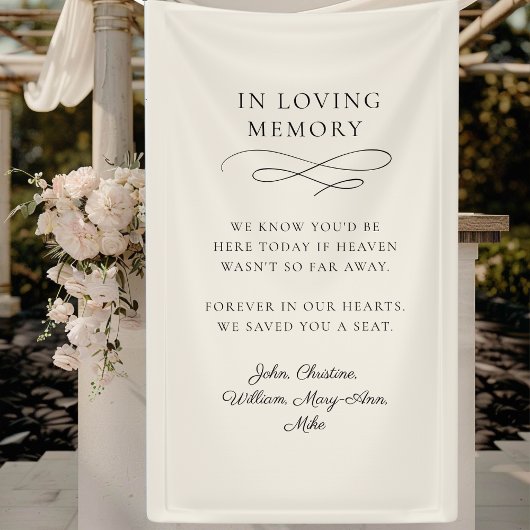 "In Love Memory" Moderne, Kalligrafie, Hochzeit Banner