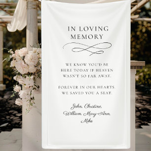 "In Love Memory" Moderne, Kalligrafie, Hochzeit Banner