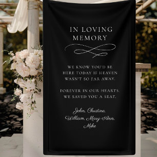 "In Love Memory" Moderne, Kalligrafie, Hochzeit Banner