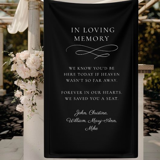 "In Love Memory" Moderne, Kalligrafie, Hochzeit Banner