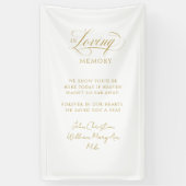 "In Love Memory" Moderne, Kalligrafie, Hochzeit Banner (Vertikal)