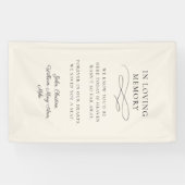"In Love Memory" Moderne, Kalligrafie, Hochzeit Banner (Horizontal)