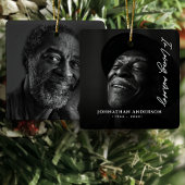 In Love Memory Moderne Skriptnamen & 2 Fotos Keramikornament