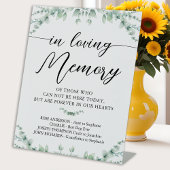 In Love Memory Moderne Wedding Greenery Memorial Sockelschild
