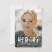 In Love Memory Modernes, einfaches, elegantes Foto Dankeskarte (Vorderseite)