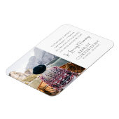 In Love Memory Modernes elegantes, schlichtes Foto Magnet (Linke Seite)