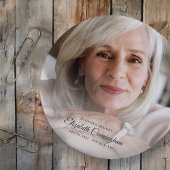 In Love Memory | Modernes Vignette Foto Keepake Button